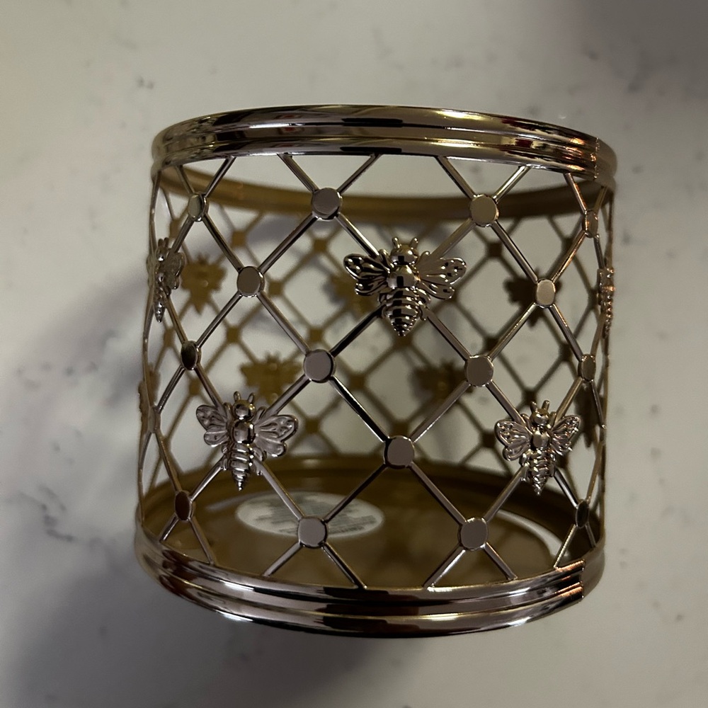 Bath & Body Works Silver Bee Candle Holder